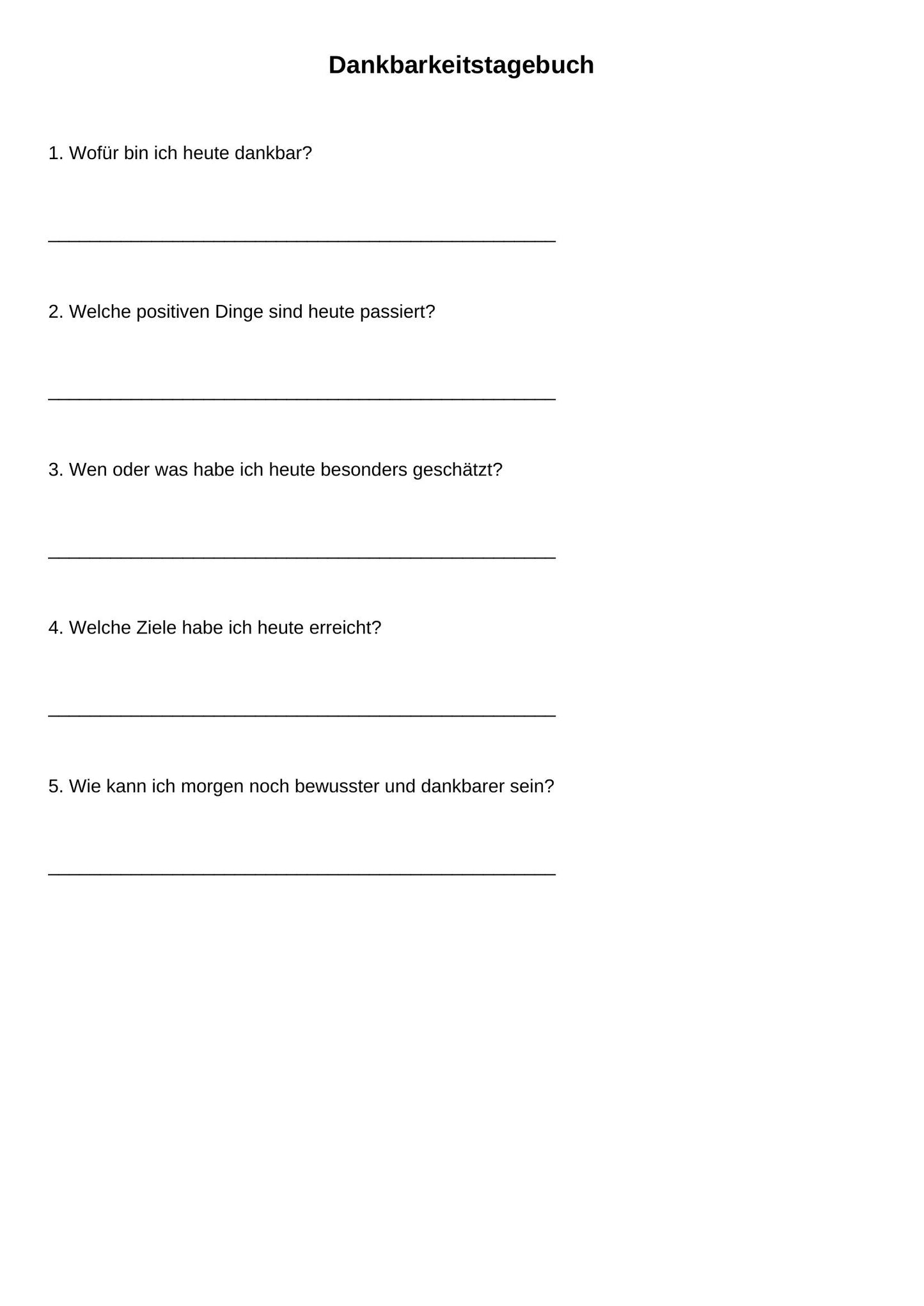 Notizbuch Dankbarkeitstagebuch