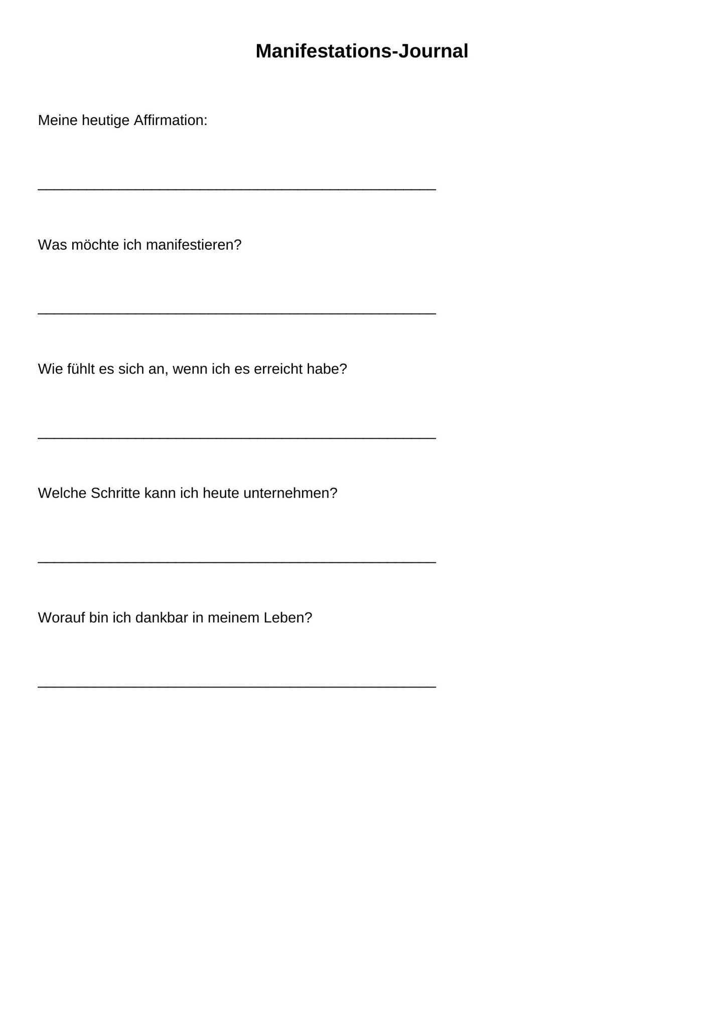 Manifestationsjournal